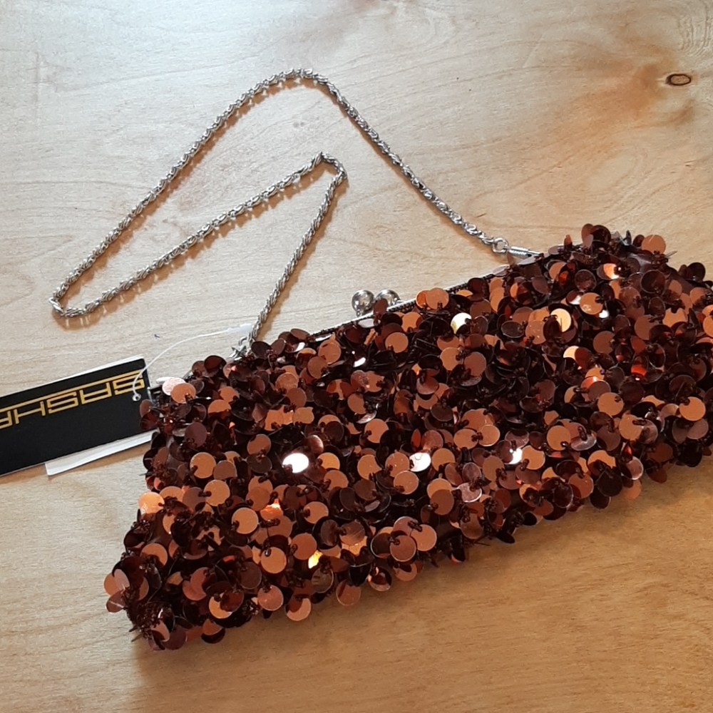 Sasha bronze paillette purse